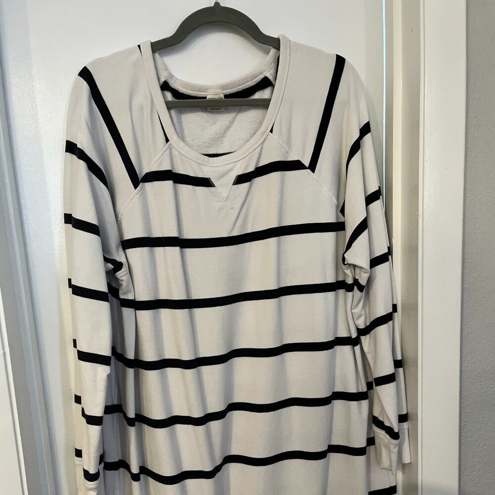 black striped oversize sweater